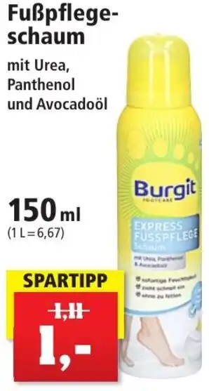 Thomas Philipps Burgit Fußpflegeschaum 150 ml Angebot