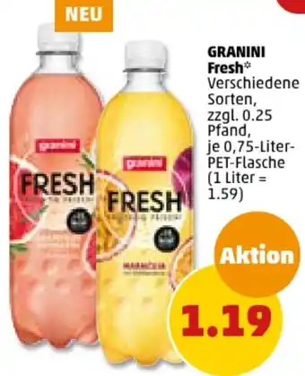 PENNY GRANINI Fresh 0,75 Liter PET Flasche Angebot