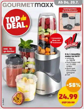 PENNY GOURMETmaxx 8-in-1-Smoothiemaker-Set 9675 Angebot