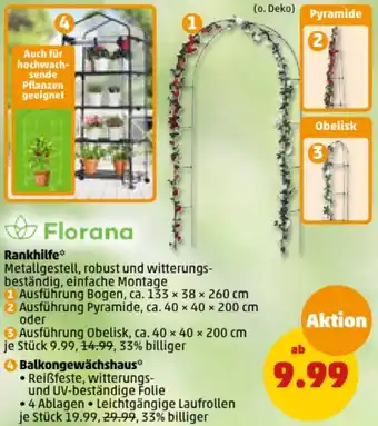 PENNY Florana Rankhilfe oder Balkongewächshaus Angebot