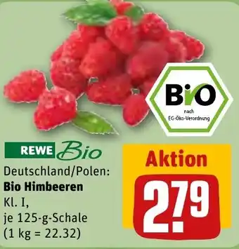 REWE Bio Himbeeren 125-g-Schale Angebot