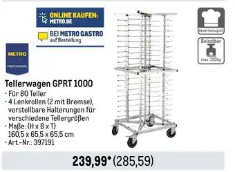 METRO METRO PROFESSIONAL Tellerwagen GPRT 1000 Angebot