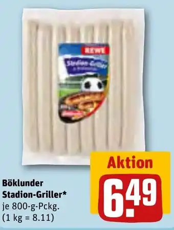 REWE Böklunder Stadion-Griller* 800-g-Pckg. Angebot