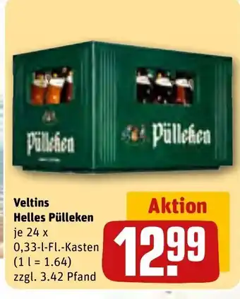 REWE Veltins Helles Pülleken 24 x 0,33-1-Fl. Angebot