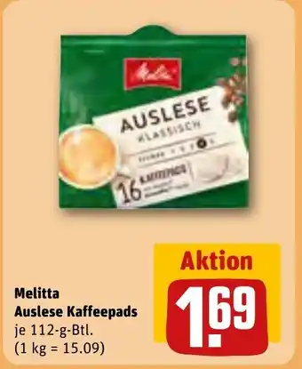 REWE Melitta Auslese Kaffeepads 112-g-Btl. Angebot