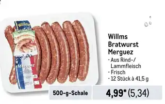 METRO Willms Bratwurst Merguez 500-g-Schale Angebot