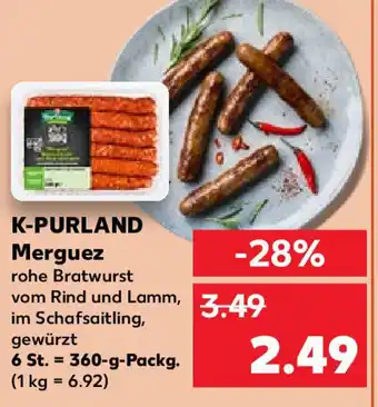 Kaufland K-PURLAND Merguez 300 g Packg. Angebot