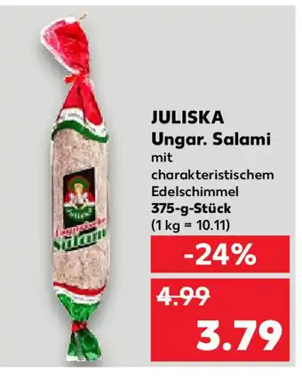 Kaufland JULISKA Ungar. Salami 375 g Stuck Angebot