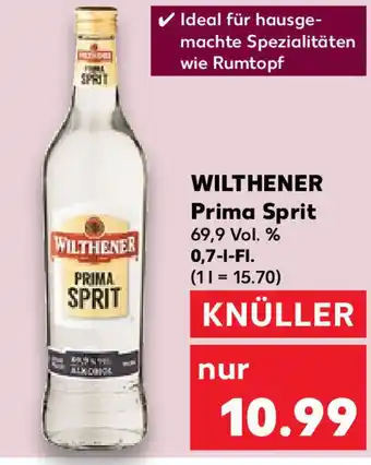 Kaufland WILTHENER PRIMA SPRIT 0,7 l Fl. Angebot