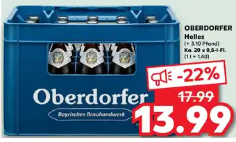 Kaufland OBERDORFER Helles Ka. 20 x 0,5 l Fl. Angebot