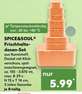 Kaufland SPICE&SOULⓇ Frischhalte-dosen-Set 8-teilig Angebot