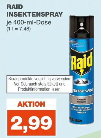 mein real RAID INSEKTENSPRAY je 400-ml Angebot