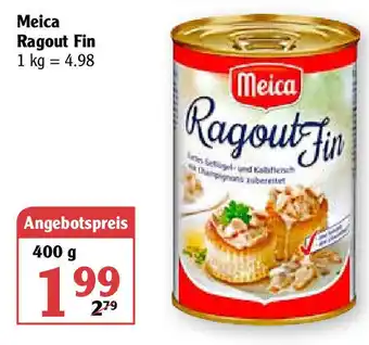 Globus Meica Ragout Fin 400 g Dose Angebot