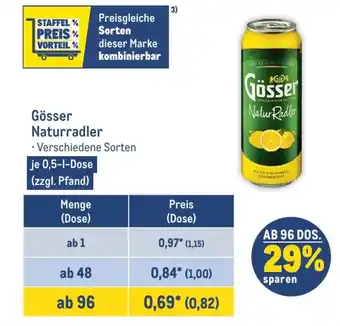 METRO Gösser Naturradler 500ml Angebot