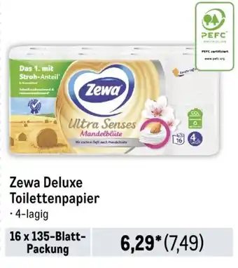 METRO Zewa Deluxe Toilettenpapier 16 x 135-Blatt-Packung Angebot