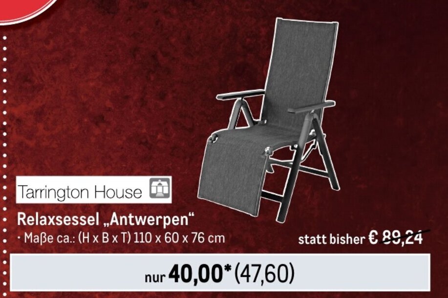 Tarrington House Relaxsessel ,,Antwerpen" Angebot bei METRO