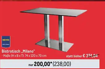 METRO METRO PROFESSIONAL Bistrotisch ,,Milano" Angebot