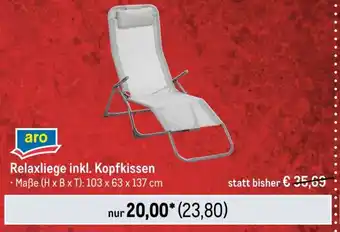 METRO aro Relaxliege inkl. Kopfkissen Angebot