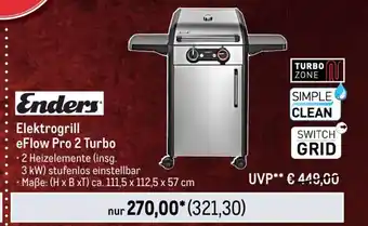 METRO Enders Elektrogrill eFlow Pro 2 Turbo Angebot