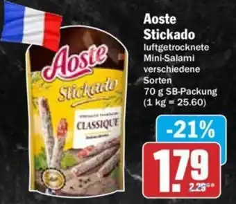 Hit Aoste Stickado 70 g SB-Packung Angebot