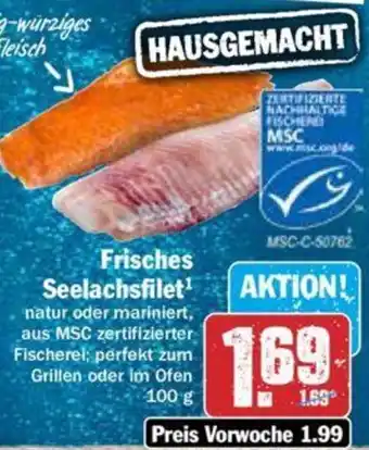 Hit Frisches Seelachsfilet 100 g Angebot