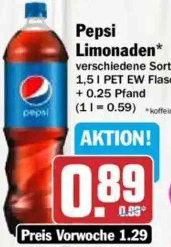 Hit Pepsi Limonaden 1,5 L Angebot