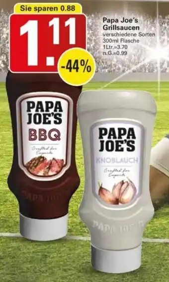 WEZ Papa Joe's Grillsaucen 300ml Flasche Angebot