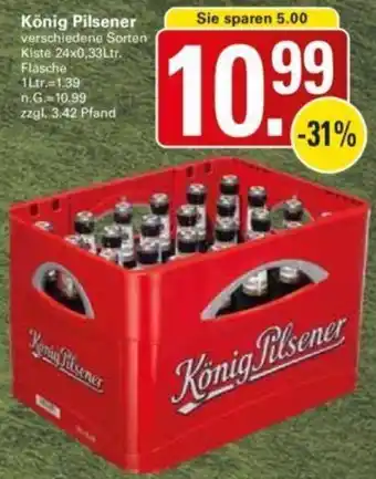 WEZ König Pilsener Kiste 24x0,33Ltr. Flasche Angebot