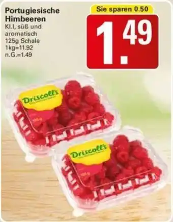 WEZ Driscoll's Portugiesische Himbeeren 125 g Schale Angebot