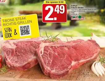 WEZ Bauern Gut Saftige T-Bone Steaks 100 g Angebot