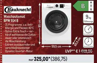 METRO Bauknecht Waschautomat BPW 914 B Angebot