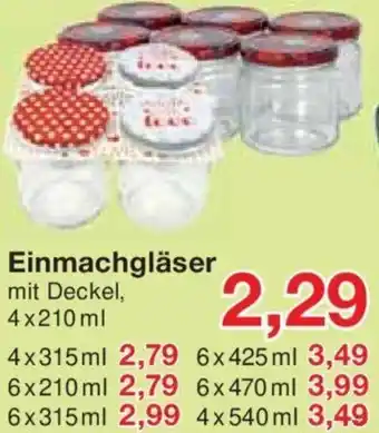 Jawoll Einmachgläser mit Deckel, 4x210ml Angebot