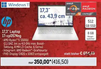 METRO hp 17,3" Laptop 17-cp0574ng Angebot