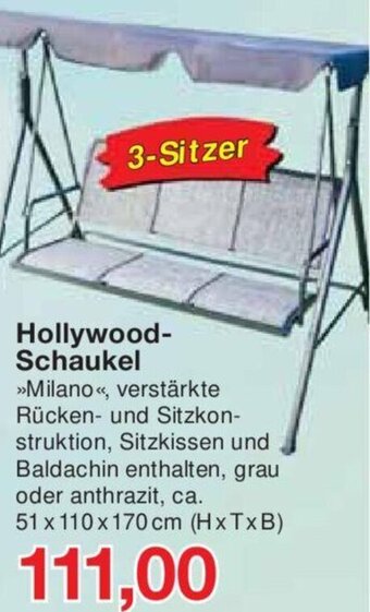 Jawoll Hollywood-Schaukel 3-Sitzer Angebot