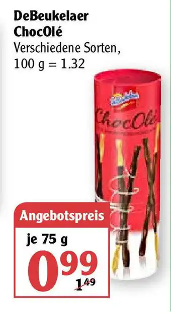 Globus DeBeukelaer Choc0lé 75g Angebot