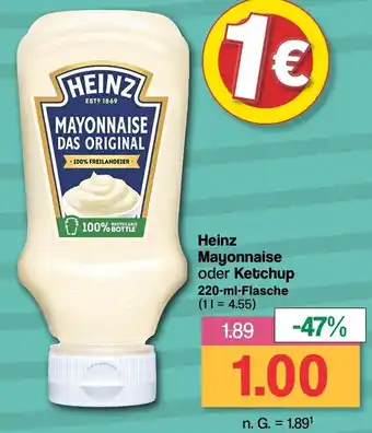 Famila Nord West Heinz Mayonnaise oder Ketchup 220-ml-Flasche Angebot