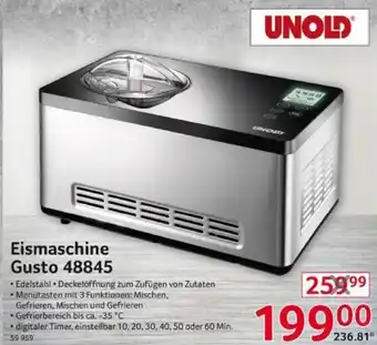 Selgros UNOLD Eismaschine Gusto 48845 Angebot