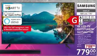 Selgros SAMSUNG 4K LED-TV GU75TU6979/ GU75AU7199 Angebot