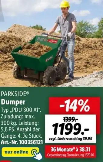 Lidl PARKSIDEⓇ Dumper ,,PDU 300 A1" Angebot