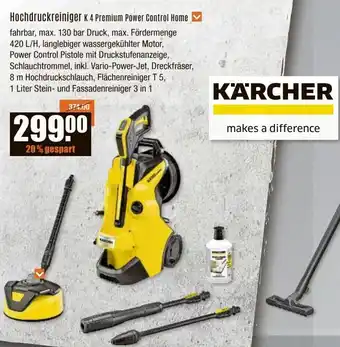 V Baumarkt KÄRCHER Hochdruckreiniger K 4 Premium Power Control Home Angebot