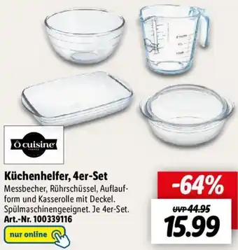 Lidl ô cuisine Küchenhelfer, 4er-Set Angebot