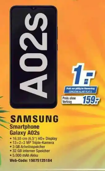 Expert Samsung Smartphone Galaxy A02s Angebot