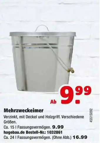 Hagebau Mehrweckeimer Angebot