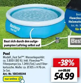 Lidl Bestway Pool ,,Fast Set" Angebot