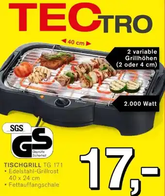 KODi TECTRO TISCHGRILL TG 171 Angebot