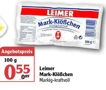 Globus Leimer Mark Klößchen 100g Angebot