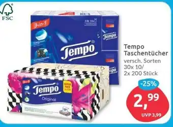 Budni Tempo Taschentücher versch. Sorten 30x 10/ 2x 200 Stück -25% Angebot