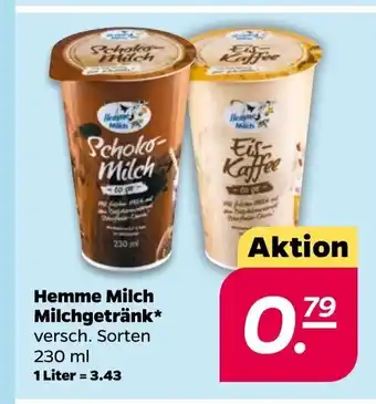 NETTO Hemme Milch Milchgetränk* versch. Sorten 230 ml Angebot