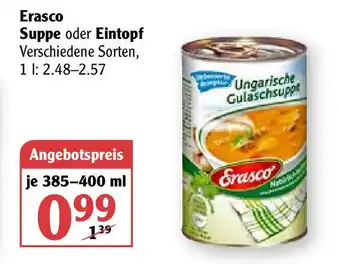 Globus Erasco Suppe oder Eintopf 385-400ml Angebot