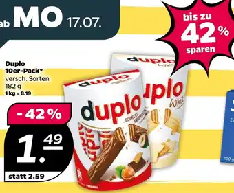 NETTO Duplo 10er-Pack* versch. Sorten 182 g Angebot